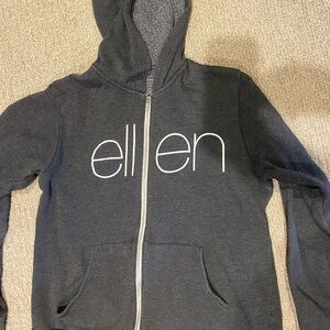 Ellen Degeneres show Gray Zip-Up Hoodie